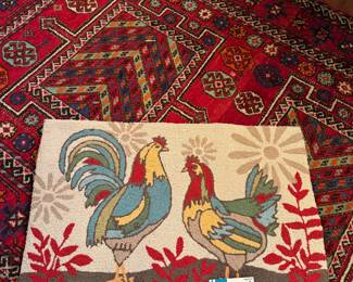 Primary Bedroom 
New Hooked Chicken rug