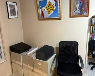 Upstairs Office 
Office chair
Filing cabinets 