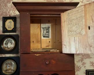 There are also handmade replicas of antique shelves and other pieces throughout the house that were made by the homeowner