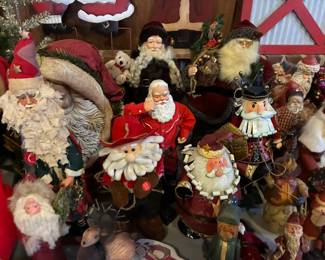 Huge selection of Santa figurines