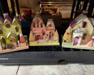 Christmas paper village houses
