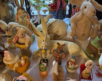 Easter bunny figurines