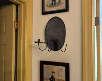 Reproduction framed folk art