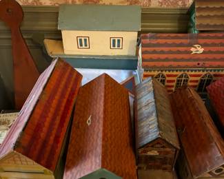 Each Noah's ark has paperwork inside that tells the story of where the piece came from, as well as information about the history of toy Noah's arks