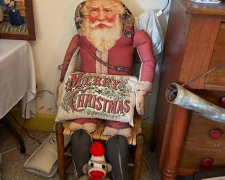 Large stuffed vintage Santa Claus doll