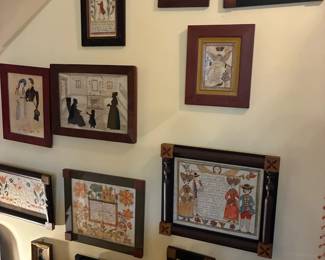 The walls are filled with primitive, antique, and Americana folk art