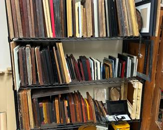 Large selection of antique and reproduction frames as well as modern frames