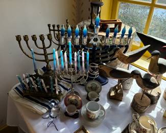 Collection of menorahs