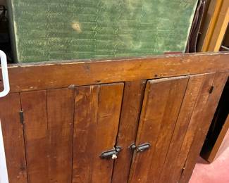 Dry sink and wooden box