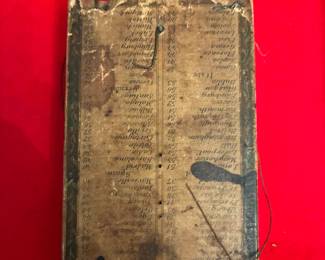 Antique wooden pocket diptych sundial and compass