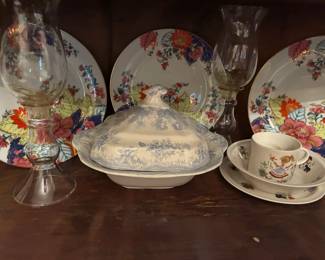 Imperial Leaf china and English Staffordshire tureen