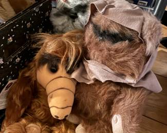 Alf and Ewok plush