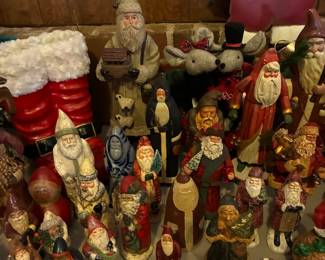 Huge selection of Santa figurines