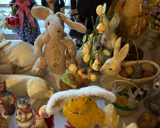 Easter bunny figurines
