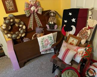 Vintage trunk and chair