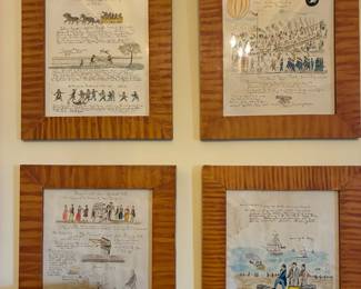 Reproductions of Lewis Miller's artwork