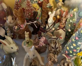 Easter bunny figurines