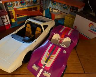 Vintage Barbie cars and cruise ship