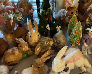 Easter bunny figurines