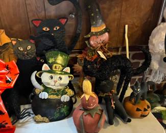 Fall and Halloween decorations (and one St. Patrick's Day)