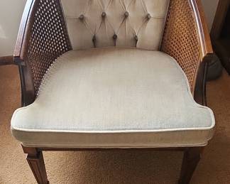 Vintage Broyhill Barrel Chair with Cane