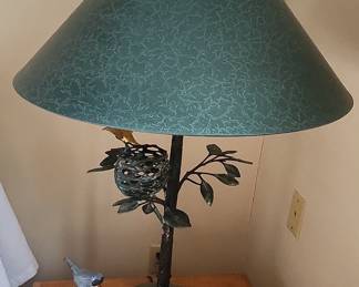 Frederick Cooper Bronze Bird's Nest Table Lamp