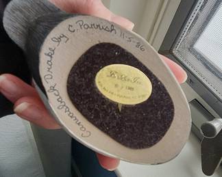 Carved Wooden Duck Decoy - Canvasback Drake by C. Parrish