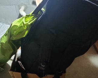 Inflatable kayak in carrying case