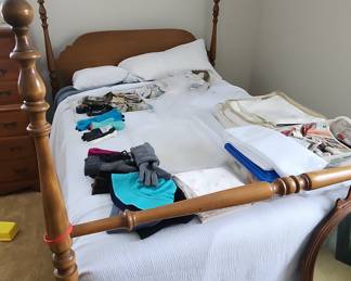 Vintage Ethan Allen Maple Spindle Bed Frame