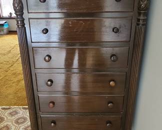 Victorian "Pineapple" Carved Chest of Drawers
