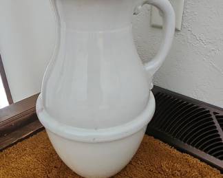 Antique White Ironstone Pitcher
