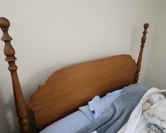 Vintage Ethan Allen Maple Spindle Bed Frame