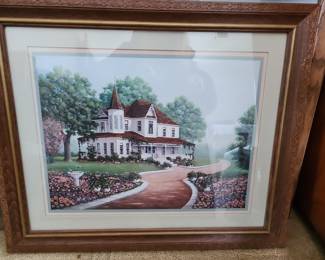 Homco Victorian House Framed Print