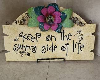 Keep on the Sunny Side of Life Decorative Sign