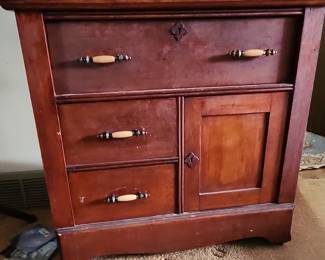 Antique Washstand with Cabinet (matching mirror available)