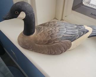 Carved Wooden Canada Goose Decoy