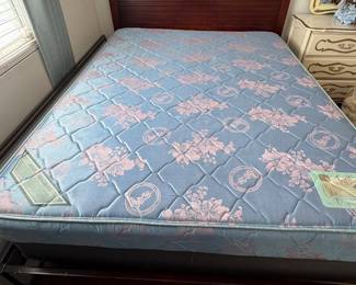 Queen bedroom set with wood frame