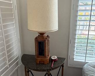 Vintage table lamp with candle like lights