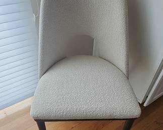 Arhaus Kelly Dining Chairs in boucle fabric qty 6