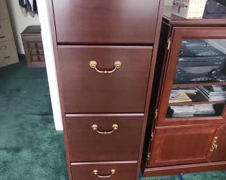 Martin Furniture Huntington Club 4-Drawer Vertical File Cabinet in Cherry Finish