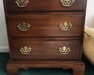 Three-Drawer Chippendale Mahogany Chest of Drawers