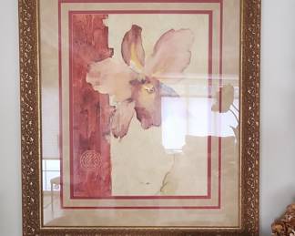 Framed Floral Artwork by Cheri Blum