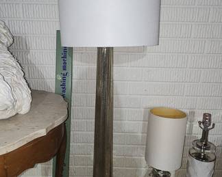 Mid-Century Modern "Drustan" Clear Glass Table Lamp by Uttermost