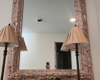 Ornate Giltwood Mirror with Rococo Revival Carvings