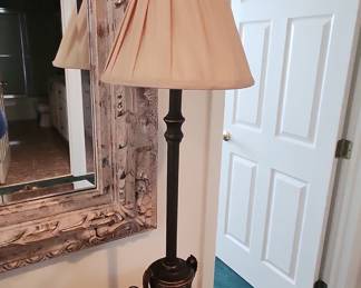 Traditional Bronze Table Lamp with Pleated Shade qty 2