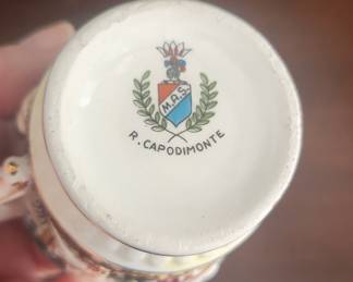 Capodimonte Porcelain Demitasse Cup and Saucer Set