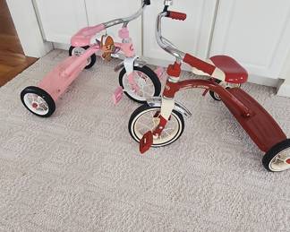 Radio Flyer Classic Dual Deck Tricycles (Red and Pink)