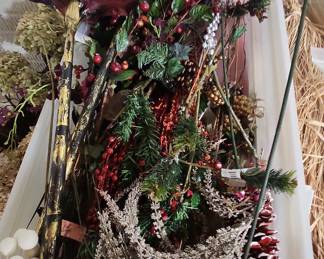 Assorted Artificial Fall and Winter Floral Stems and Accents