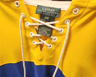 Lauren Ralph Lauren Petite Color Block Lace-Up Hoodie