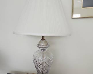 Waterford Crystal "Alana" Urn Table Lamp with Brass Base qty 2